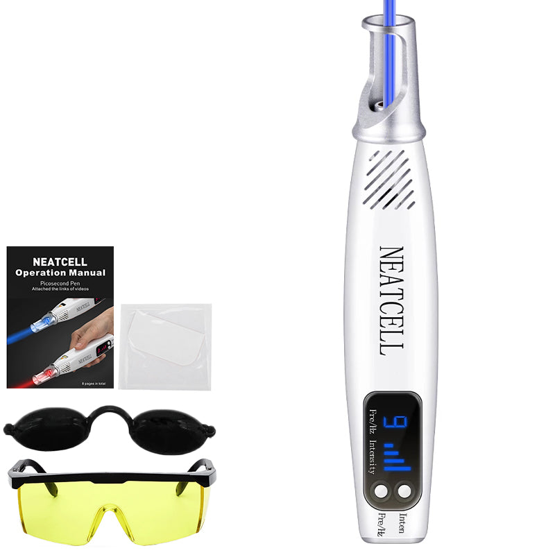 The Ultimate Home Tattoo and Pigment Removal Solution: Neatcell Plug-In Model Picosecond Laser Pen with Safety Glasses and Operator's Manual