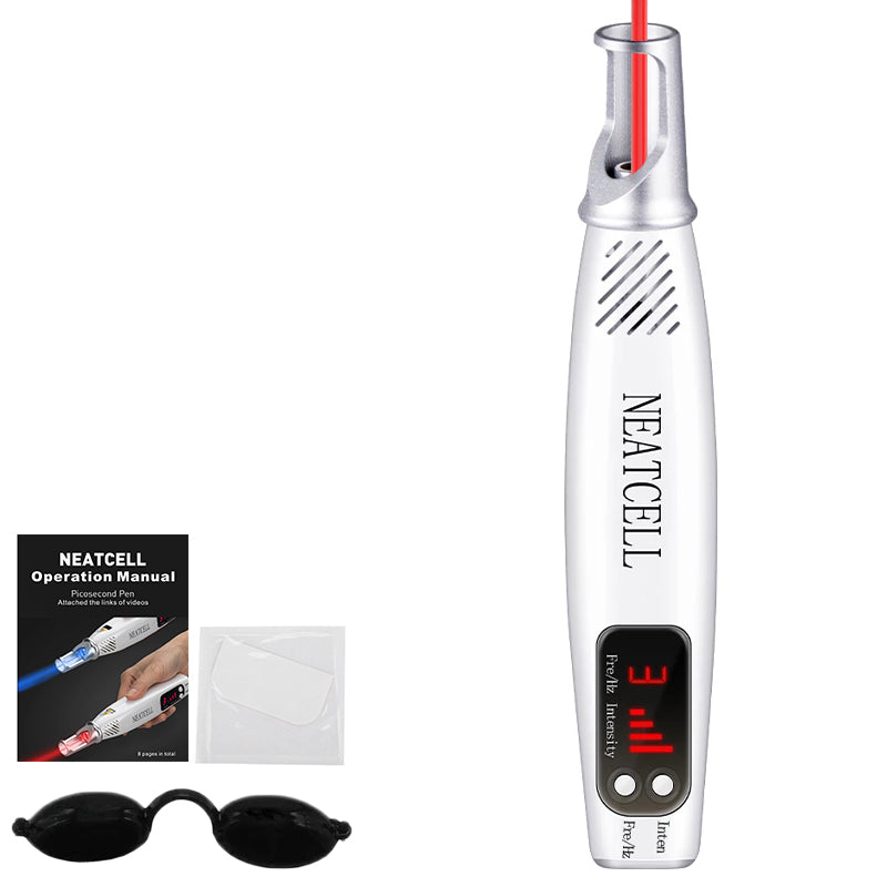 The Ultimate Home Tattoo and Pigment Removal Solution: Neatcell Plug-In Model Picosecond Laser Pen with Safety Glasses and Operator's Manual