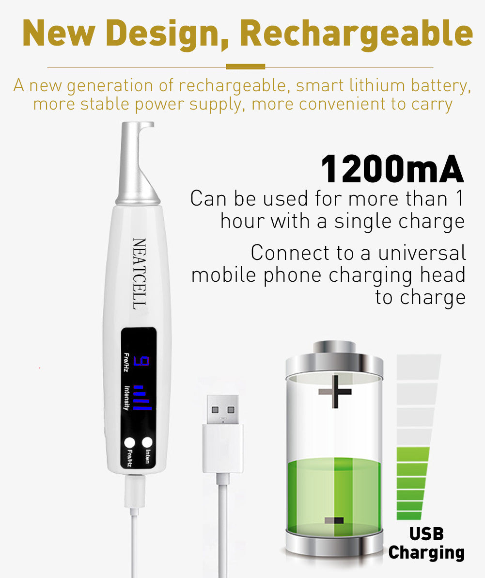 NEATCELL Rechargeable Picosecond Laser Pen for Tattoo and Pigment Removal - Powerful and Long-Lasting