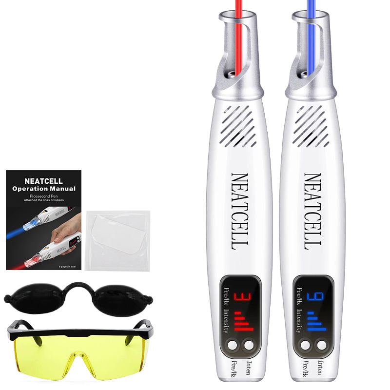 The Ultimate Home Tattoo and Pigment Removal Solution: Neatcell Plug-In Model Picosecond Laser Pen with Safety Glasses and Operator's Manual